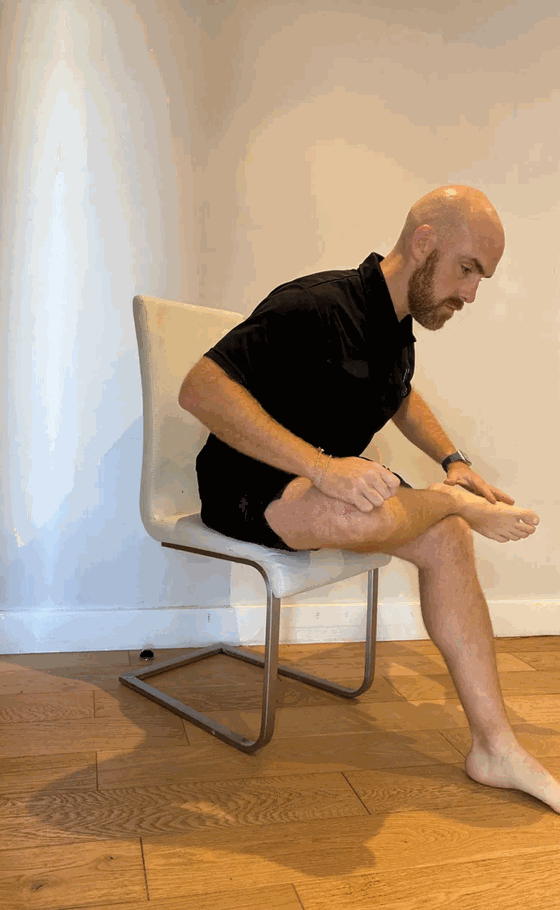 Good: the knee drops open and the back stays long